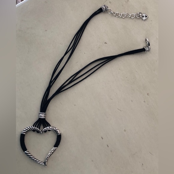 Brighton heritage hearts black multicord and silver tone necklace - Picture 5 of 12